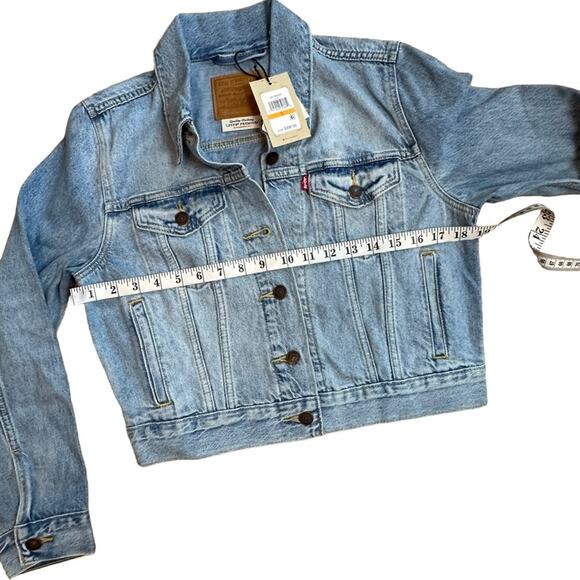 Levi’s Trucker Denim Jean Button Front Jacket Coat Size S Small NWT - Picture 3 of 10